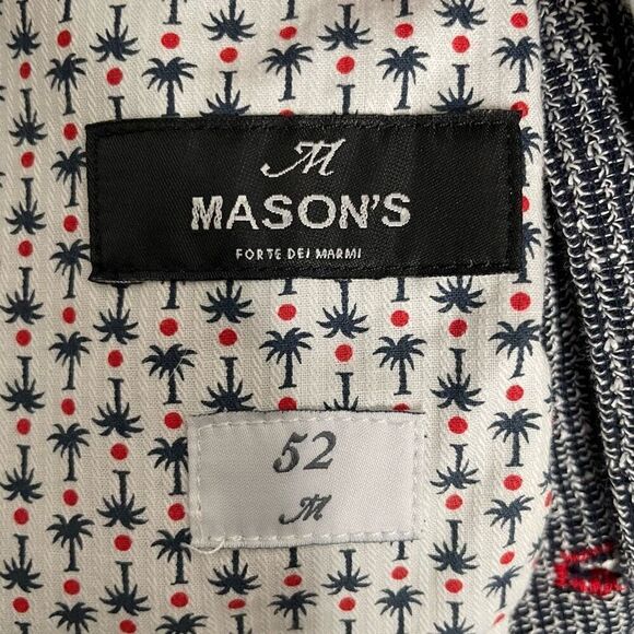 Mason’s Mens Gilet IT 52 Linen Blend Leonardo Waistcoat Vest Punk Peaky Blinders - Picture 3 of 10